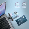 Axagon CRE-SMPC USB-C smartcard-/identiteitskaartlezer PocketReader smartcardlezer binnen USB Type-C zwart