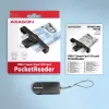 Axagon CRE-SMPC USB-C smartcard-/identiteitskaartlezer PocketReader smartcardlezer binnen USB Type-C zwart