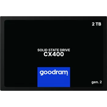 2,5 inch SATA III SSD GOODRAM CX400 2,05 TB (2048 GB) 3D NAND, lezen 550 MB/s, schrijven 500 MB/s, TBW 720, MTBF 2.000.000 h