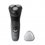Philips Shaver 1000 Series S1142/00 elektrische scheerapparaat, roterende scheerapparaat, zwart, grijs, PowerCut-messensysteem, SH30, 2 jaar, batterij