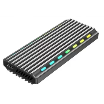 SSD-behuizing GEMBIRD EE2280-U3C-03 zwart voor een M.2-station, USB 3.2 Gen 2 (10 Gbit/s), USB Type-C, aluminium