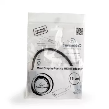 Mini DisplayPort naar HDMI-kabel Gembird A-MDPM-HDMIF4K-01 0,15 m, 4K, zwart