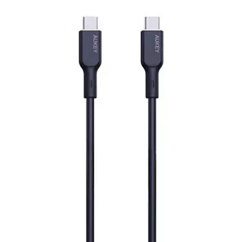 AUKEY USB-oplaadkabel - 1x USB Type-C naar 1x USB Type-C - PD 100W 5A - 1m zwart (siliconen)