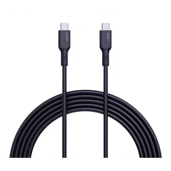 AUKEY USB-oplaadkabel - 1x USB Type-C naar 1x USB Type-C - PD 100W 5A - 1m zwart (siliconen)