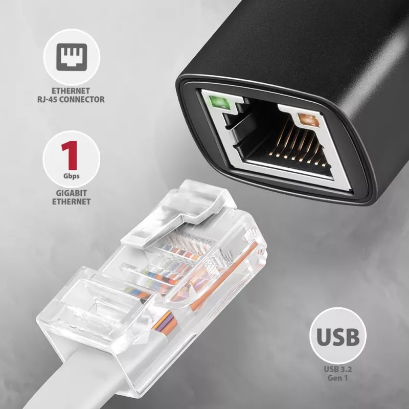 Axagon ADE-ARC USB-C 3.2 Gen 1 - Gigabit Ethernet-adapter, Realtek 8153