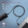 USB-kabel Axagon BUCM4X-CM10AB USB4 Gen 3x2 1m zwart