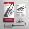 Axagon ADE-TXCA USB-C + USB-A 3.2 Gen 1 - Gigabit Ethernet-adapter, Asix AX88179