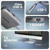 Axagon HMC-5HL USB 5Gbps hub, 2x USB-A, HDMI 4K/60Hz, RJ-45, PD 100W, 20cm USB-C-kabel