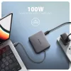 Axagon HMC-5HL USB 5Gbps hub, 2x USB-A, HDMI 4K/60Hz, RJ-45, PD 100W, 20cm USB-C-kabel