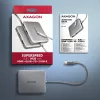 Axagon HMC-5HL USB 5Gbps hub, 2x USB-A, HDMI 4K/60Hz, RJ-45, PD 100W, 20cm USB-C-kabel