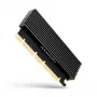 Axagon PCEM2-XS PCIe x16 - M.2 NVMe M-Key-adapter, met passieve aluminium koelbody