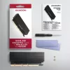 Axagon PCEM2-XS PCIe x16 - M.2 NVMe M-Key-adapter, met passieve aluminium koelbody