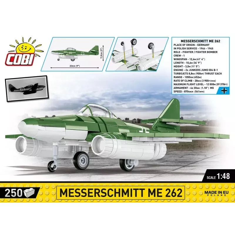 Constructiespeelgoed Cobi Messerschmitt Me 262 modelbouwpakket 500 onderdelen