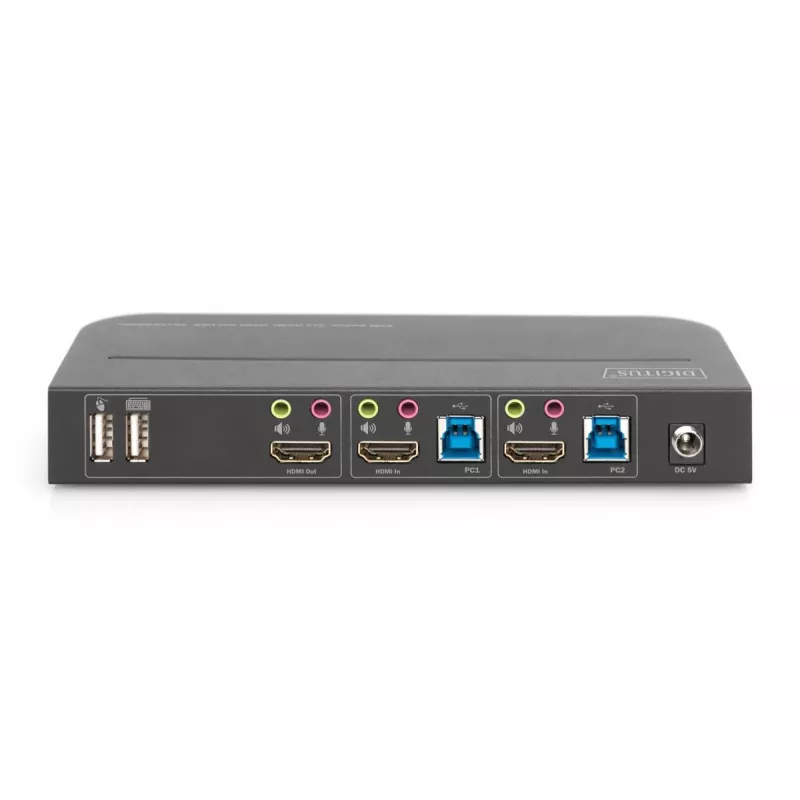 DIGITUS KVM-switch - 2x1 HDMI, HDMI Out, USB, 4Kx2K@60Hz
