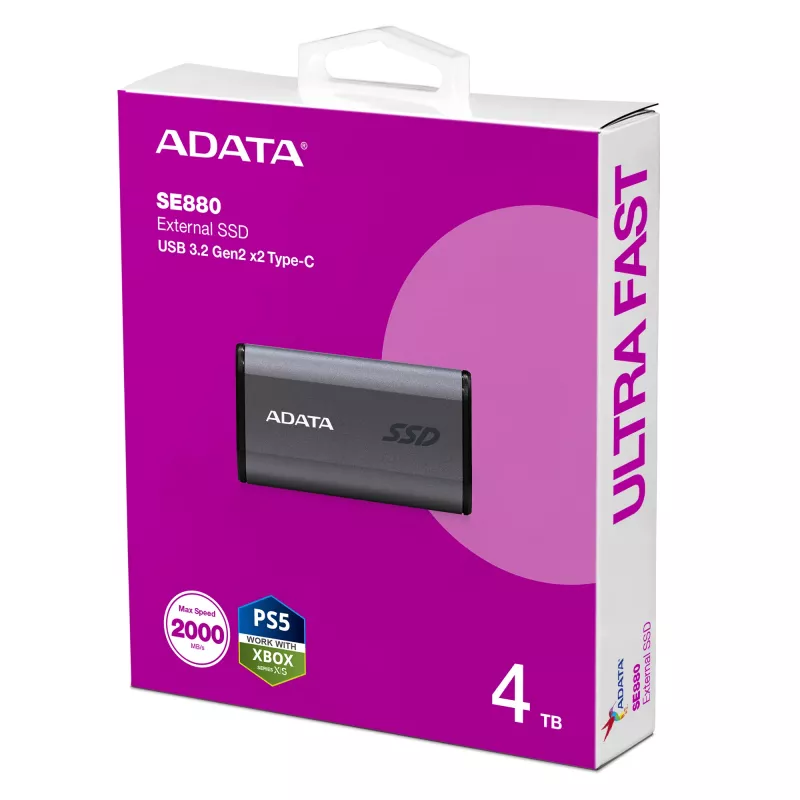 SSD ADATA 4 TB USB Type-C USB 3.2 Gen 2x2 Elite SE880