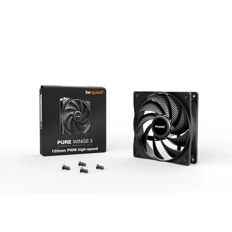 be quiet! Pure Wings 3 120mm PWM High-Speed behuizingsventilator 12 cm zwart 1 stuks