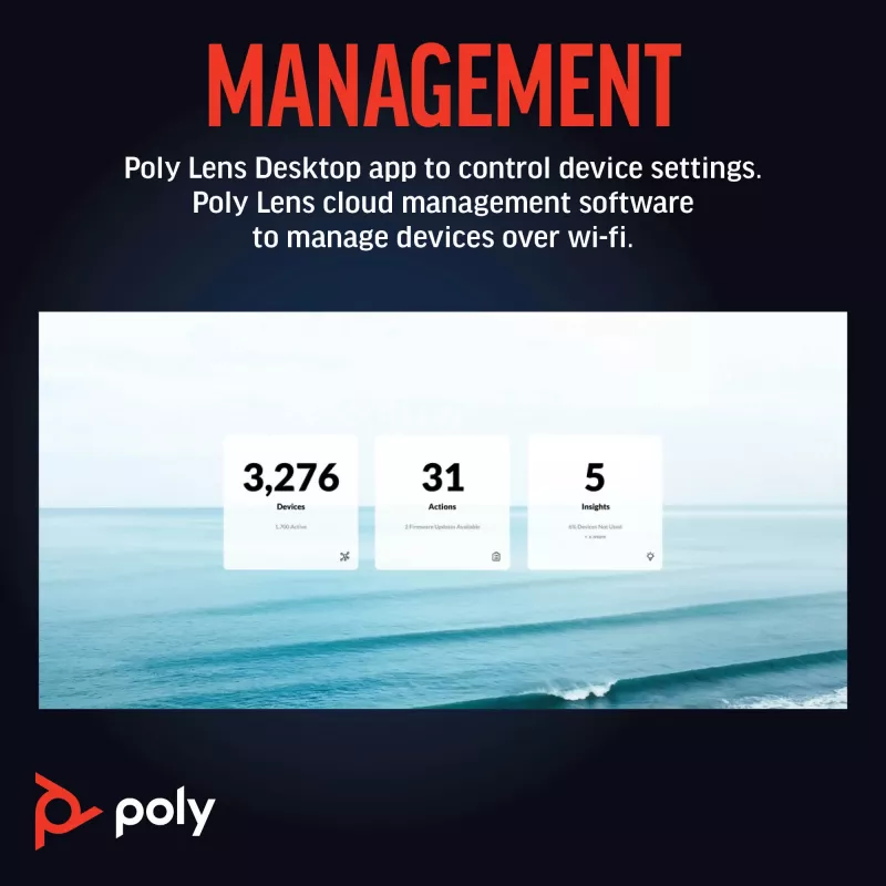 HP Poly Studio R30 USB-videobar, Vietnam, 0 - 40 °C, 15 - 80%, 0 - 3000 m, Windows 8, Windows 8.1, Windows 10, Windows 11, Mac OS X 10.10 Yosemite, MacOS