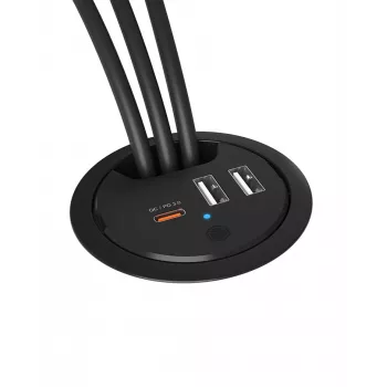 ICY BOX In-Desk USB-oplader met Power Delivery & Quick Charge