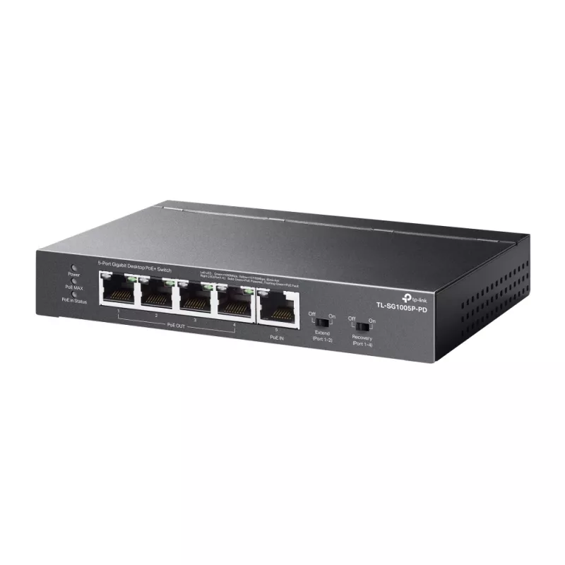 TP-Link TL-SG1005P-PD netwerkswitch Gigabit Ethernet (10/100/1000) Power over Ethernet (PoE) zwart