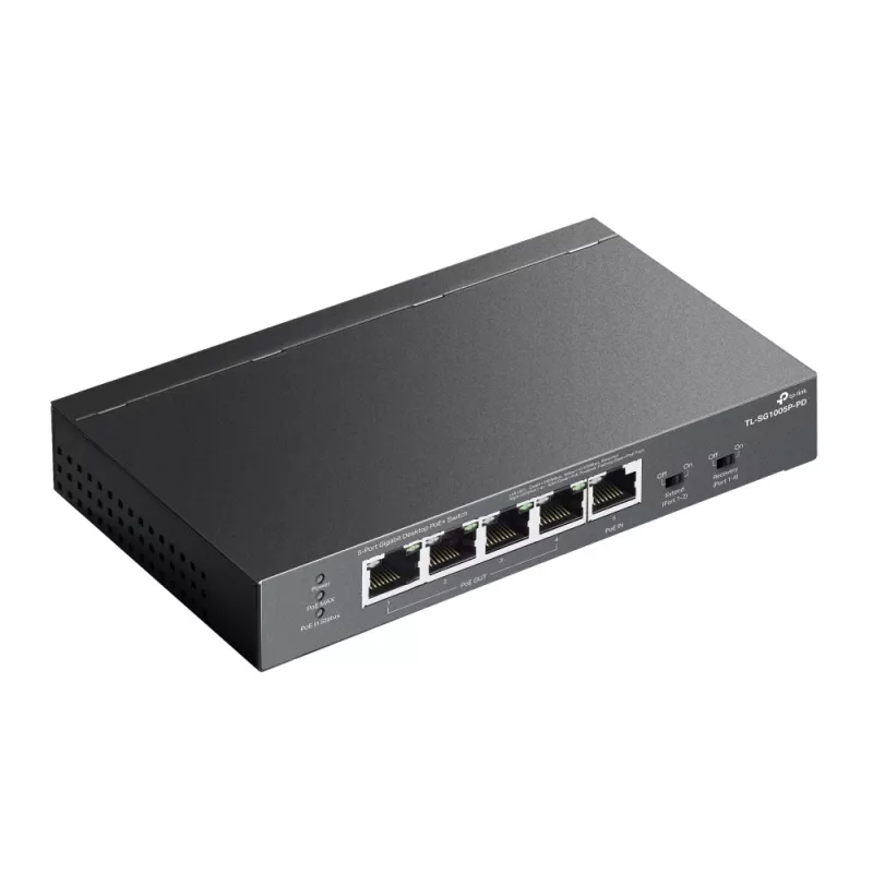 TP-Link TL-SG1005P-PD netwerkswitch Gigabit Ethernet (10/100/1000) Power over Ethernet (PoE) zwart