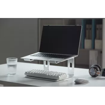 Laptopstandaard Gembird NBS-D1-01 aluminium zilver voor notebooks tot 39,6 cm (15,6 inch), 5 kg draagvermogen