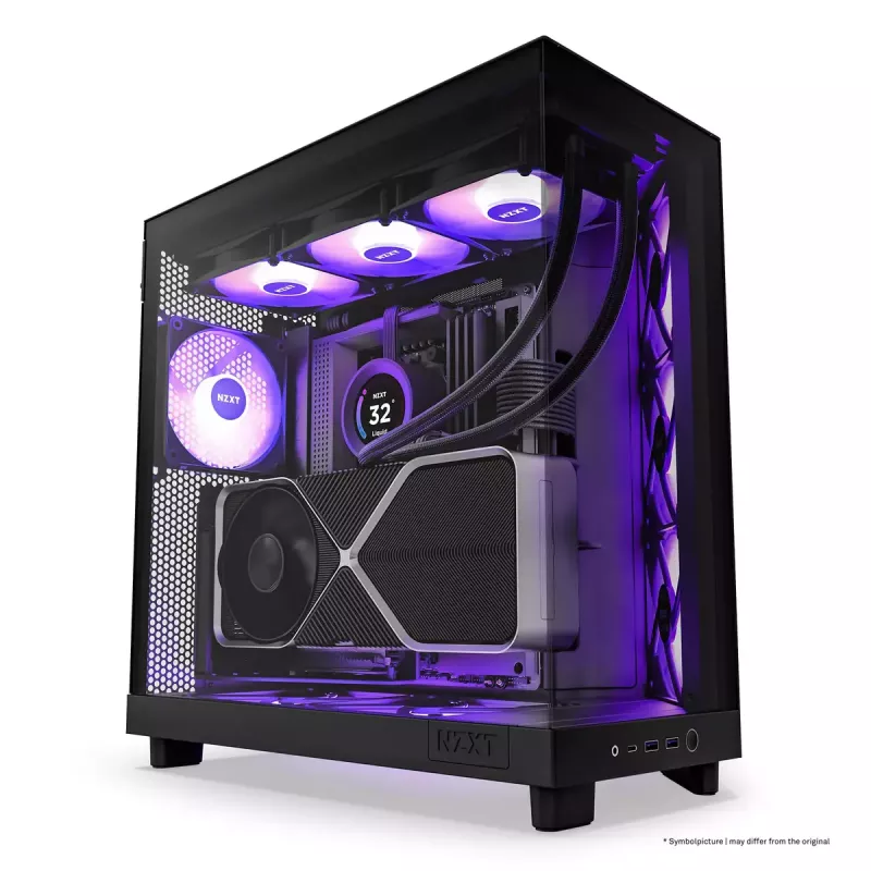 PC-behuizing NZXT H6 Air Flow midi tower zwart