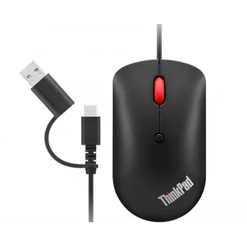 Lenovo 4Y51D20850 muis kantoor dubbelhandig USB Type-C optisch 2400 DPI