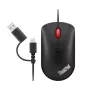 Lenovo 4Y51D20850 muis kantoor dubbelhandig USB Type-C optisch 2400 DPI