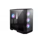 MSI MAG PANO M100R PZ micro tower pc-behuizing, microATX/Mini-ITX, panoramisch gehard glas van 270 graden, ARGB-ventilatoren, USB-C, zwart