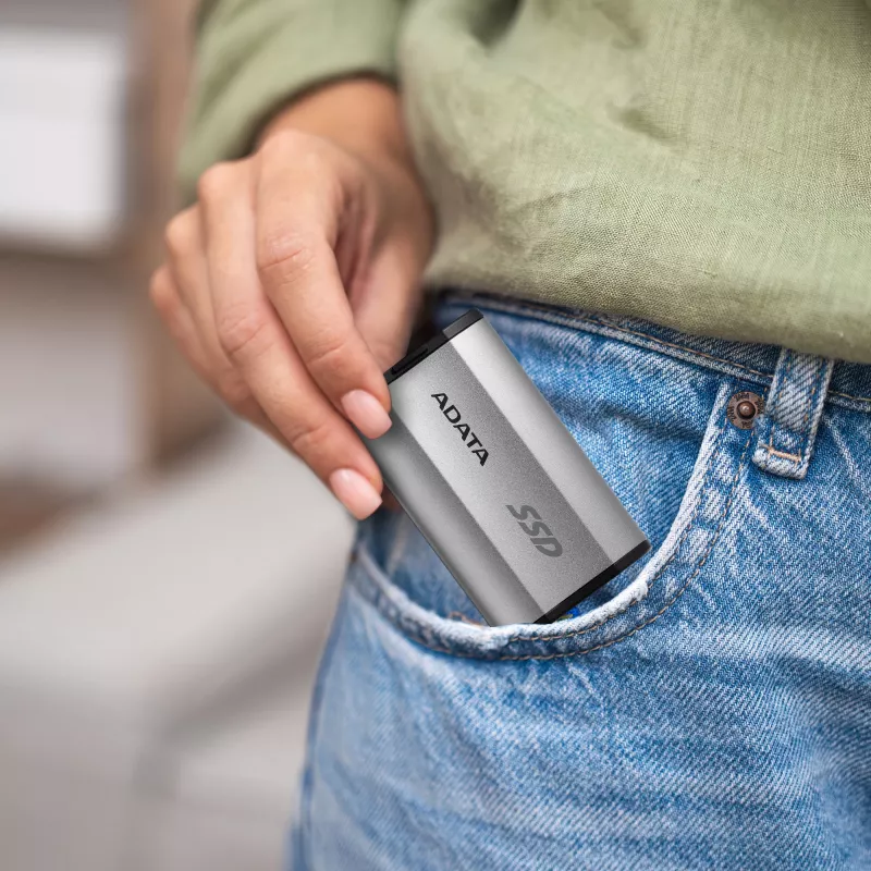 Draagbare SSD ADATA SD810 4 TB, USB Type-C, USB 3.2 Gen 2x2, 2000 MB/s lezen/schrijven, IP68 aluminium behuizing