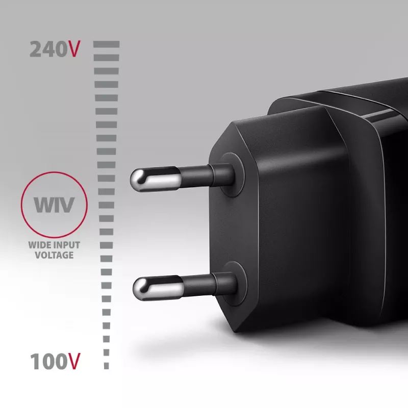 Wandlader Axagon ACU-PQ20 QC3.0 PD Type-C 20W zwart