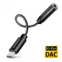 Axagon ADA-HC USB-C naar 3,5 mm jack – Hi-Res DAC audio-adapter, 384 kHz/32 Bit, stereo