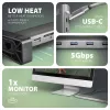 Axagon HMC-10HLS, USB 5Gbps-hub, 4x USB-A, HDMI 4k/60Hz, RJ-45, SD/microSD, PD 100W
