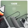 Axagon HMC-10HLS, USB 5Gbps-hub, 4x USB-A, HDMI 4k/60Hz, RJ-45, SD/microSD, PD 100W