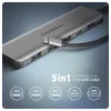 Axagon HMC-5H USB 5Gbps-hub, 3x USB-A, HDMI 4K/30Hz, PD 100W, 100cm USB-C-kabel