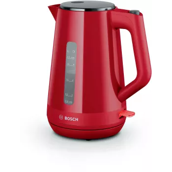 Elektrische waterkoker Bosch TWK1M124 — 1,7 L, 2400 W, rood, draadloos, 360°-basis