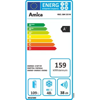 Amica KGCL 384 155 W vrijstaande koelkast 157 L