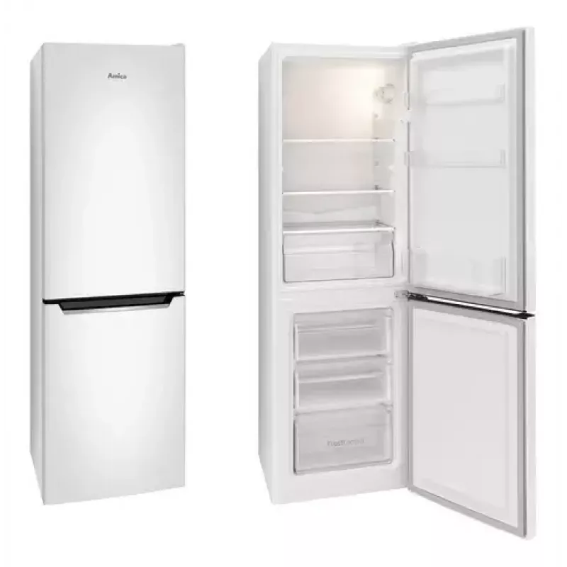 Amica FK200.4(E) vrijstaande koel-vriescombinatie, vriezer onderin, koelkast 109 l + vriezer 48 l, energieklasse E, wit