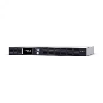 Rackmount Line-Interactive USV CYBERPOWER OR1500ERM1U — 1,5 kVA / 900 W, 6× C13-uitgangen, LCD, hot-swap VRLA-accu, 1U, zilver
