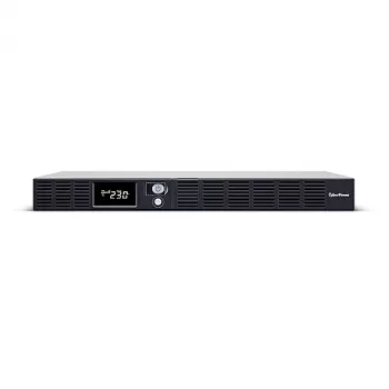 Rackmount Line-Interactive USV CYBERPOWER OR1500ERM1U — 1,5 kVA / 900 W, 6× C13-uitgangen, LCD, hot-swap VRLA-accu, 1U, zilver