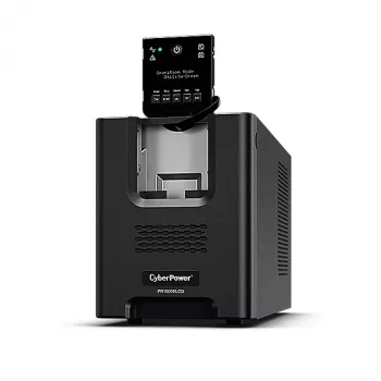 Uninterruptible Power Supply CYBERPOWER PR1000ELCD — 1 kVA (900 W), Line-Interactive, zuivere sinusgolf, 8× C13-uitgangen, LCD, hot-swap accu