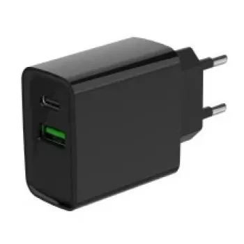 GEMBIRD USB-snellader – 2 poorten Type-A & C, 20 W – zwart