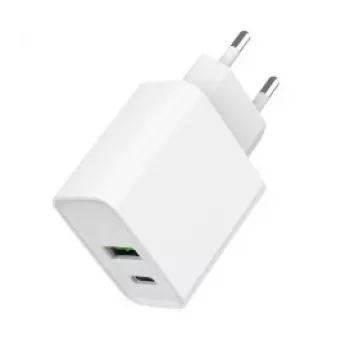 GEMBIRD USB-snellader – Type-A & C 2-poorts 20 W – wit