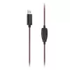 Hama HS-USB400 V2 headset bedraad hoofdband kantoor/callcenter USB Type-A zwart, rood