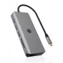ICY BOX IB-DK4061-CPD bedrade USB 3.2 Gen 1 (3.1 Gen 1) Type-C grijs
