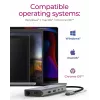 ICY BOX IB-DK4061-CPD bedrade USB 3.2 Gen 1 (3.1 Gen 1) Type-C grijs