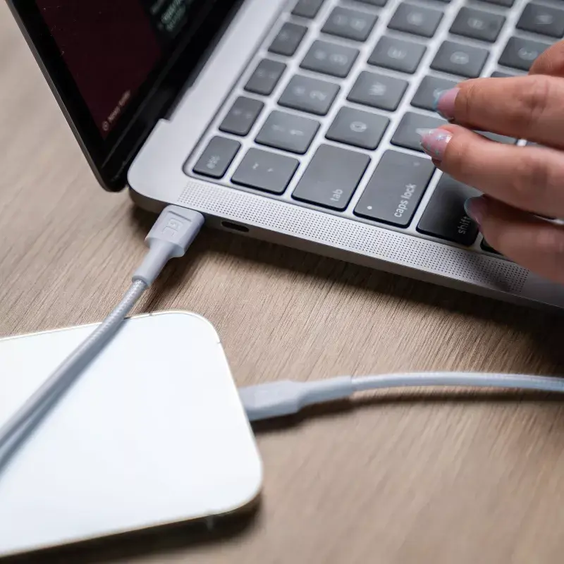 Green Cell PowerStream KABGC07W USB-C-naar-Lightning-kabel, MFi, Power Delivery, 1 m, 29 W, wit
