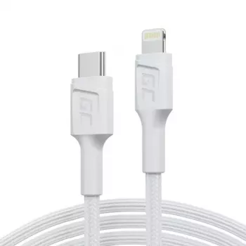 Kabel Green Cell Lightning naar USB‑C 1 m, 29 W, wit, Data 480 Mbit/s
