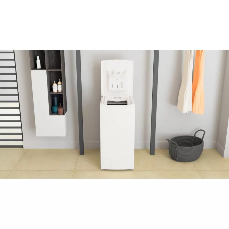 Whirlpool NTDLR 6040S PL/N bovenlader wasmachine, 6 kg, 1000 tpm, 6th Sense, energieklasse C, wit