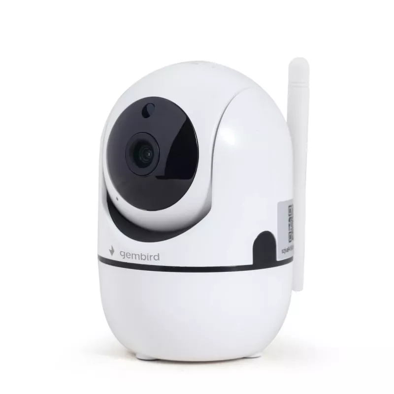 Gembird TSL-CAM-WRHD-02 slimme draaibare wifi-camera voor binnen, Full HD 1080p, Tuya, 355° draaibaar, wit